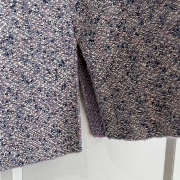 & Other Stories Lavender Tweed Cropped Button Cardigan - Picture 8 of 12